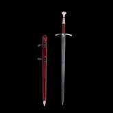 SWMZ-1001 Swordier Upgraded XVIa Type Medieval Longsword With Spring Steel Blade, Genuine Leather Scabbard